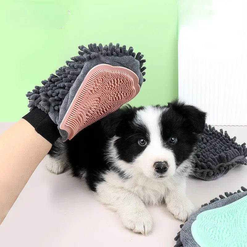 2-in-1 Pet Grooming Gloves KuroshiroOnline