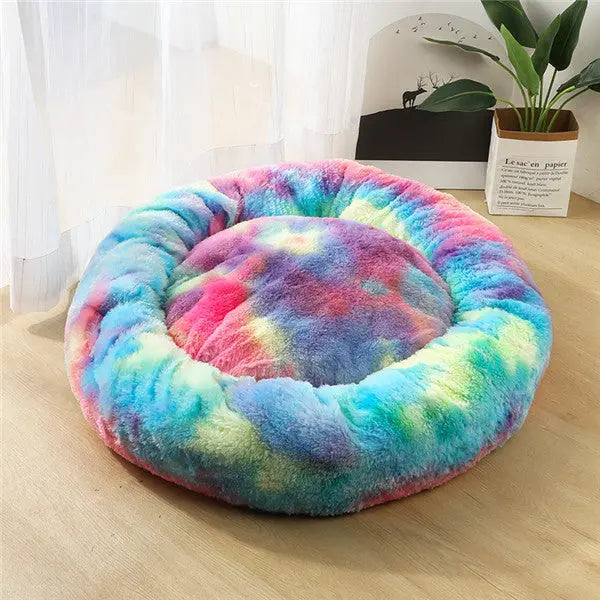 Dog Beds For Small Dogs Round Plush Cat Litter Kennel Pet Nest Mat Puppy Beds KuroshiroOnline