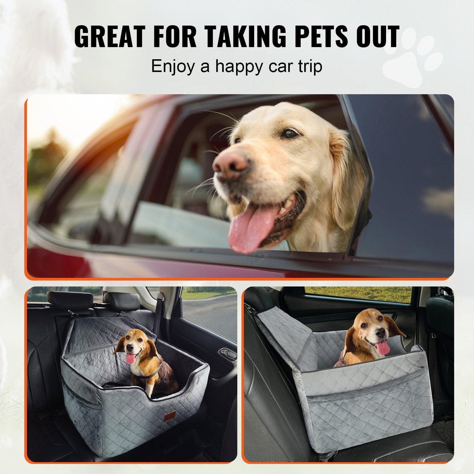 VEVOR Dog Booster Car Seat Pet Car Seat