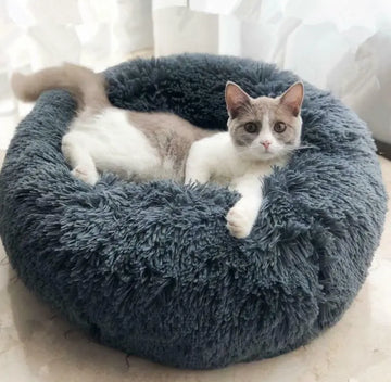 Dog Beds For Small Dogs Round Plush Cat Litter Kennel Pet Nest Mat Puppy Beds KuroshiroOnline