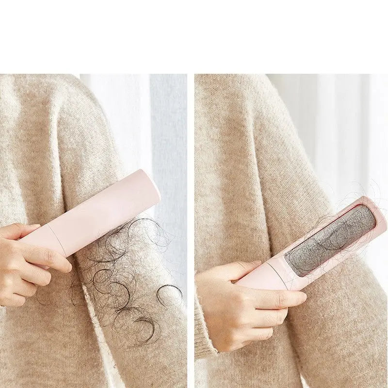 2-1 Reusable Pet Hair Remover Brush Lint Roller Portable Effective Self Cleaning Tool for Cat Dog Fur Hair Dust Removal Brush KuroshiroOnline