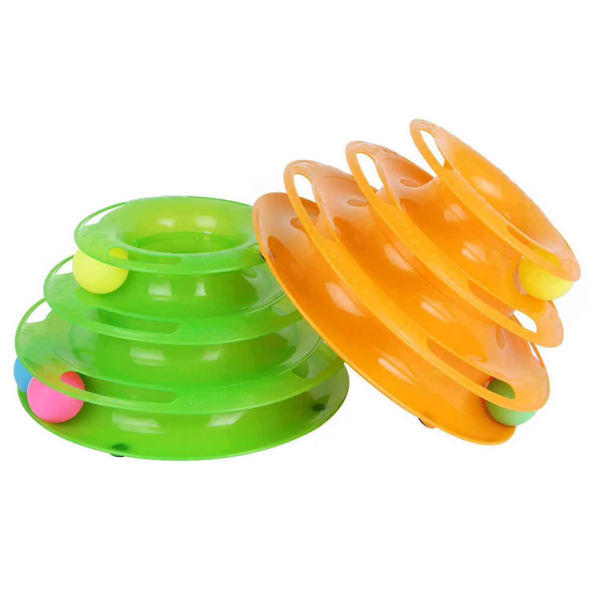 Pet Cat Crazy Ball Disk Interactive Toys Amusement Plate Trilaminar Funny Toy KuroshiroOnline
