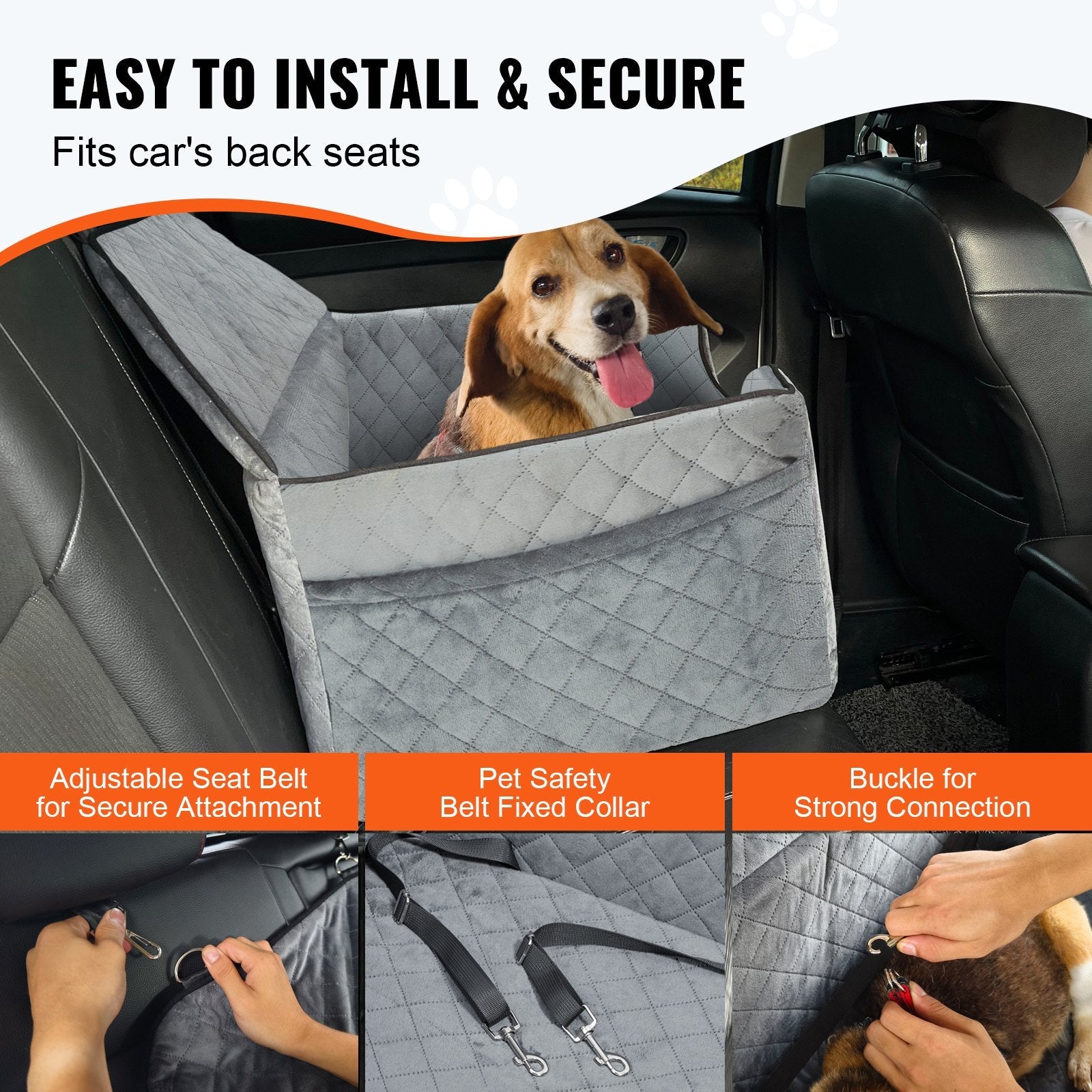 VEVOR Dog Booster Car Seat Pet Car Seat