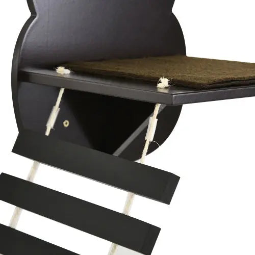 PawHut Cat Shelves With Ergonomically Curved Platform, Cozy Cat House, Bridge, Easy Stairs, And Flat Perch, Wall-Mounted Cat Tree Climbing Playground, Modern Cat Tree, Coffee Brown KuroshiroOnline