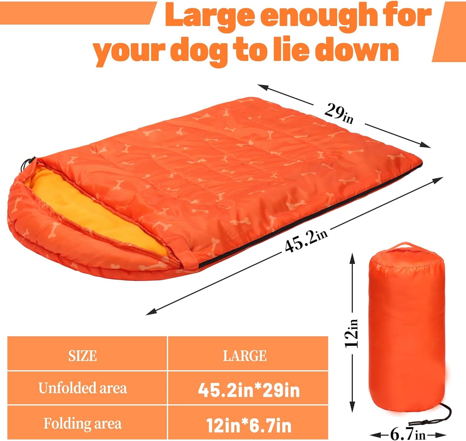 Lifeunion Dog Sleeping Bag with Storage Bag Waterproof Warm Packable Dog Bed for Travel Camping Hiking Backpacking
