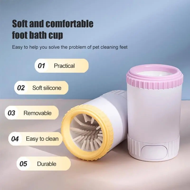 Pet Care Second Generation Semi-Automatic No-Electric Dog Paw Cleaner Effectively Cleans Dog Paws KuroshiroOnline