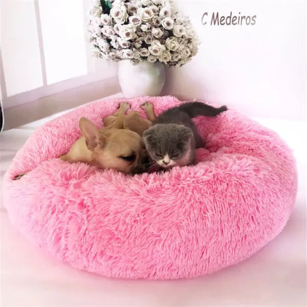 Round Long Hairy Autumn And Winter Nest Pad Cat Mattress KuroshiroOnline
