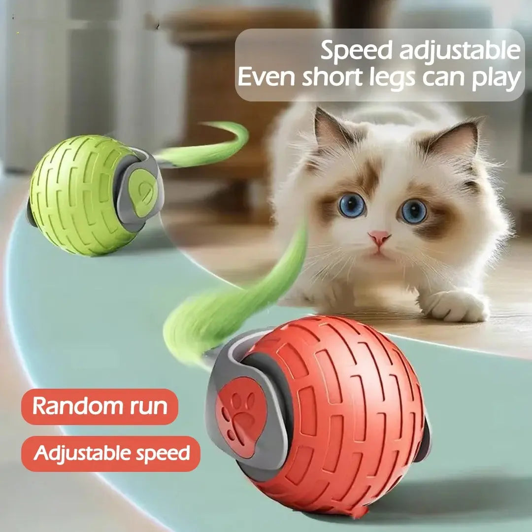 New Interactive Cat Toys Ball Auto Electric Rolling Ball Toys For Cat Kitty Pets Smart Automatic Teaser USB Rechargeable Cat Toy Pet Products KuroshiroOnline