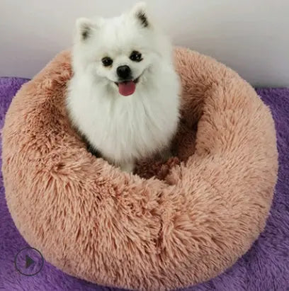 Dog Beds For Small Dogs Round Plush Cat Litter Kennel Pet Nest Mat Puppy Beds KuroshiroOnline