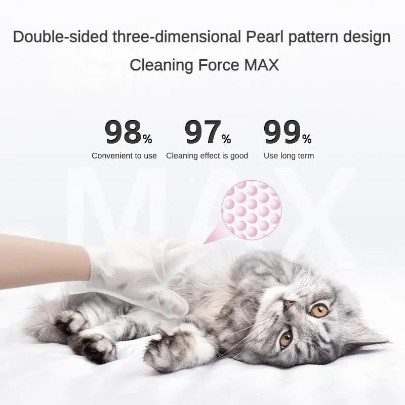 PET Cleaning  Deodorizing Bathing Wipes ForDogs And Cats, Nourish Fur Coconut OilGrooming Wipes For Dogs, Pet Cleaning GlovesWipes For Daily Care And Traveling.Hypoallergenic KuroshiroOnline