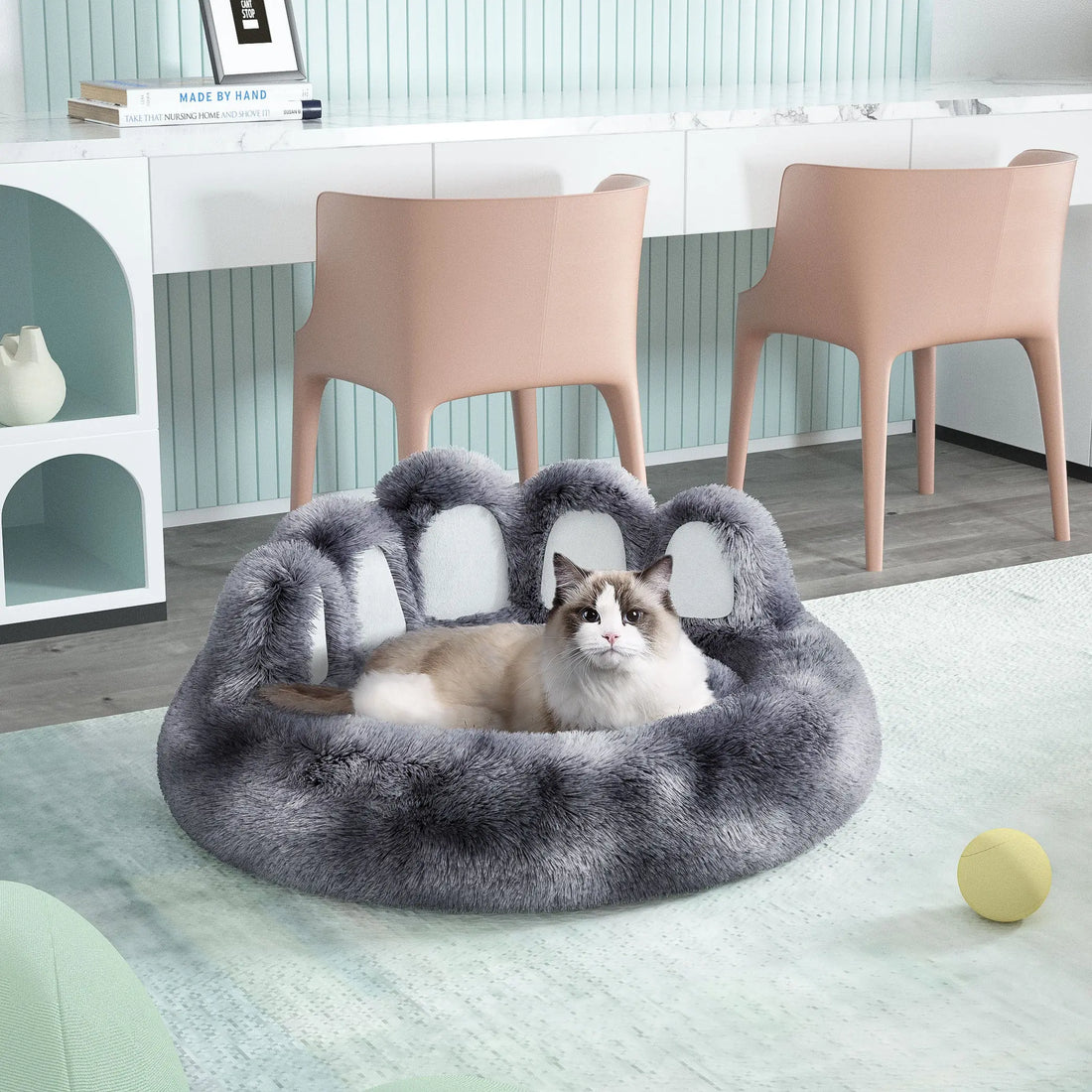 Cute Dog Bear Paw Shape Dog Bed, Dog Beds & Furniture For Small And Medium Dogs, Cozy Plush Cute Cat Beds For Indoor Cats KuroshiroOnline