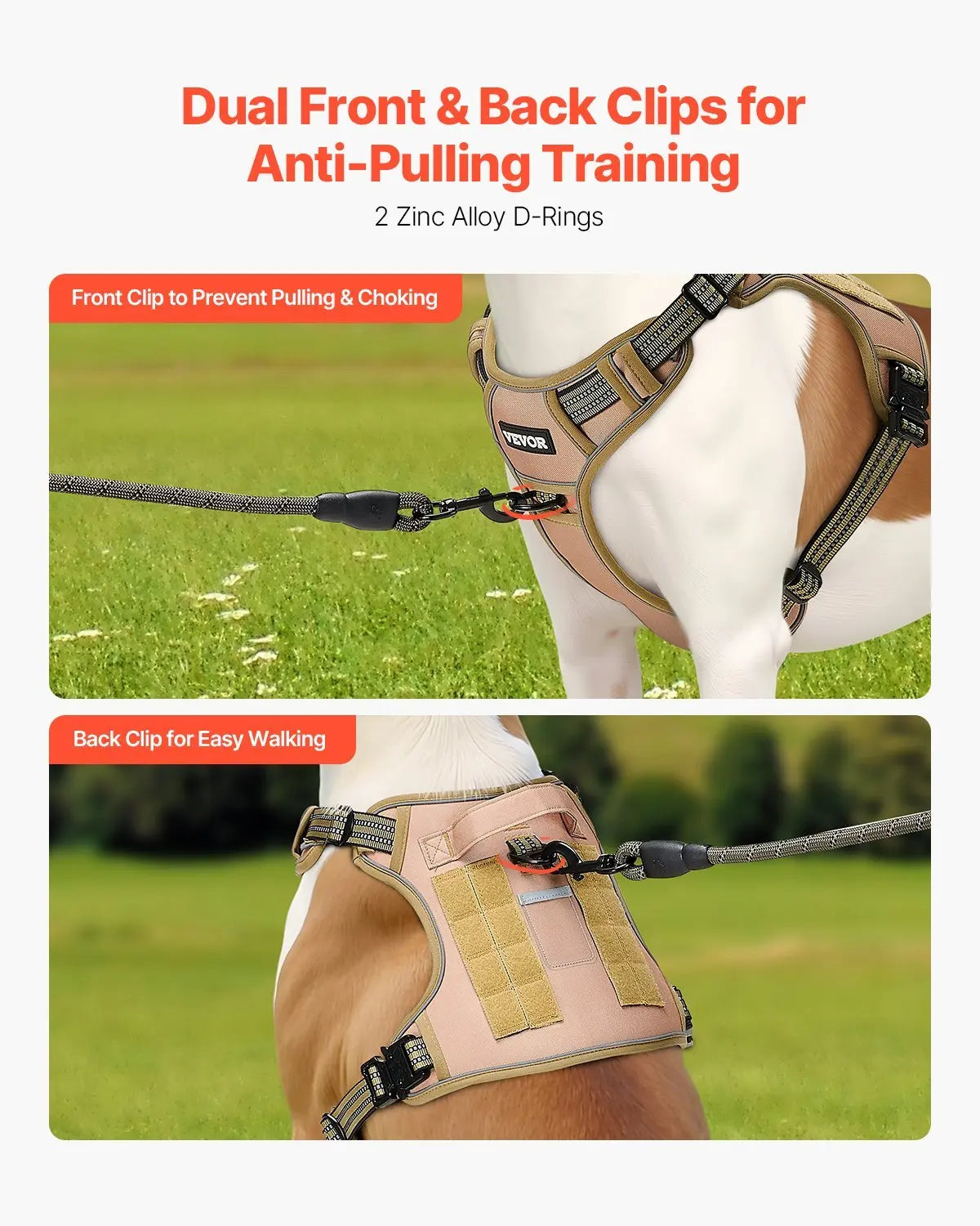 Dog Harness For Large Dogs No Pull Tactical Dog Harness Adjustable Pet Vest KuroshiroOnline