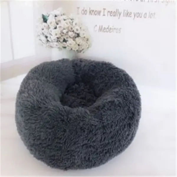 Round Long Hairy Autumn And Winter Nest Pad Cat Mattress KuroshiroOnline