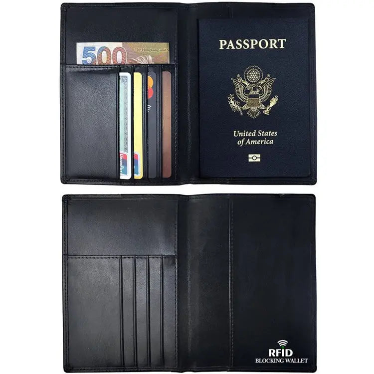 Leather RFID Passport Holder KuroshiroOnline
