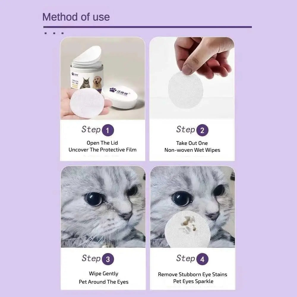 Pet Eye Wipes, 200 Wipes  Can Pet Eye CleaningWipes, Tear Stain Removing Wipe, Pet Eye Wipesfor Dogs And Cats, Pets Eye Wipes, Pet Suppliesgentle KuroshiroOnline
