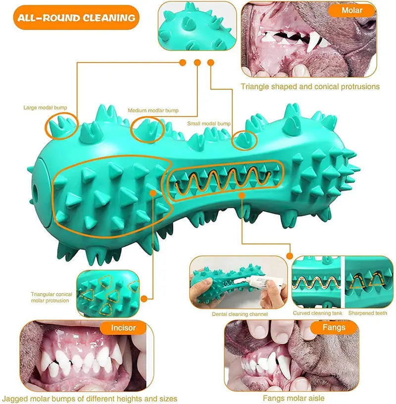 Pet Dog Cleaning Chew Toys For Aggressive Dogs Rubber Molar Stick Dog Oral Teeth KuroshiroOnline