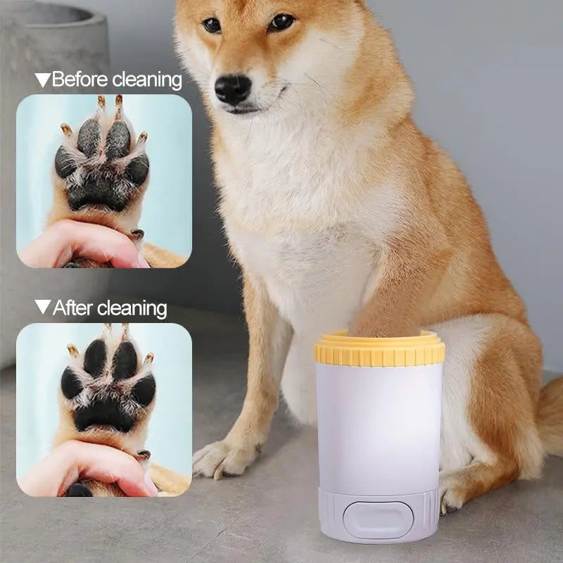 Pet Care Second Generation Semi-Automatic No-Electric Dog Paw Cleaner Effectively Cleans Dog Paws KuroshiroOnline