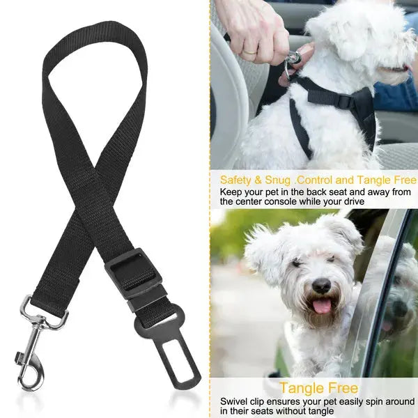 2Pcs Pet Dog Seat Belt Leash Adjustable Pet Dog Cat Safety Leads Harness KuroshiroOnline