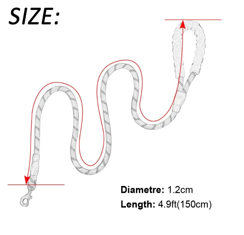 Reflective Dog Leash Nylon Pet Dog Leash Rope For Small Medium Large Dogs Walking Training Pet Suppiles KuroshiroOnline