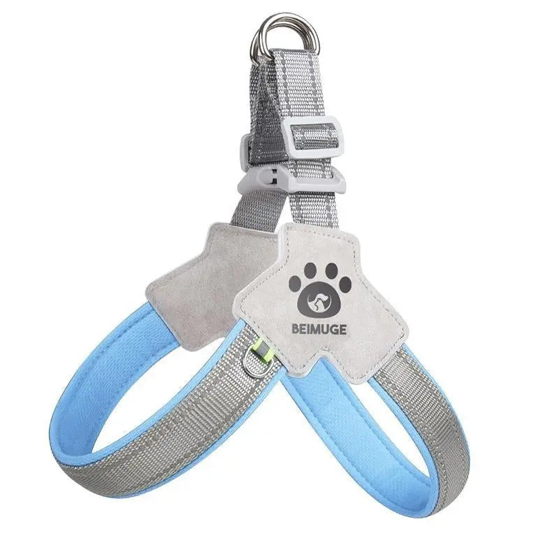 Pet Dog Cat Harness, Pet Harness With LeashSet, Adjustable Puppy Harness ComfortableReflective Easy Control Dog With Leather Leash,.No-Pull No Choke Pet Harness For TrainingWalking KuroshiroOnline