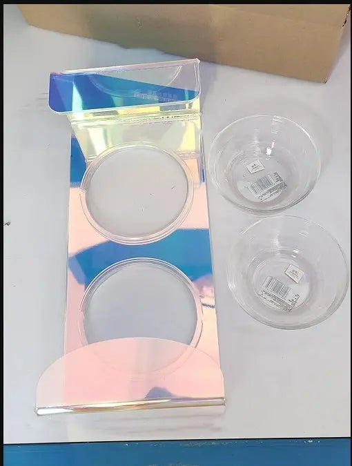 Acrylic Pet Dazzling Bowl Food Basin Small Dog KuroshiroOnline