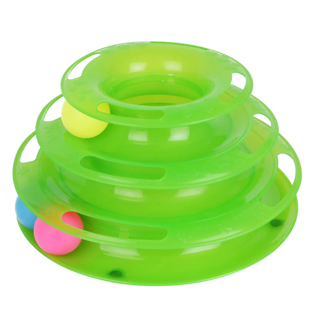 Pet Cat Crazy Ball Disk Interactive Toys Amusement Plate Trilaminar Funny Toy KuroshiroOnline