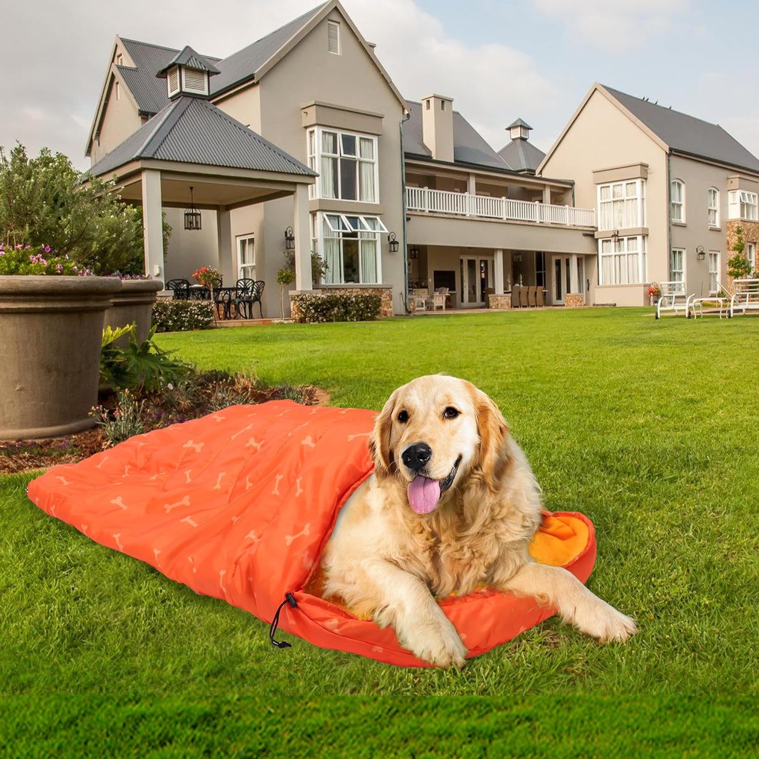 Lifeunion Dog Sleeping Bag with Storage Bag Waterproof Warm Packable Dog Bed for Travel Camping Hiking Backpacking