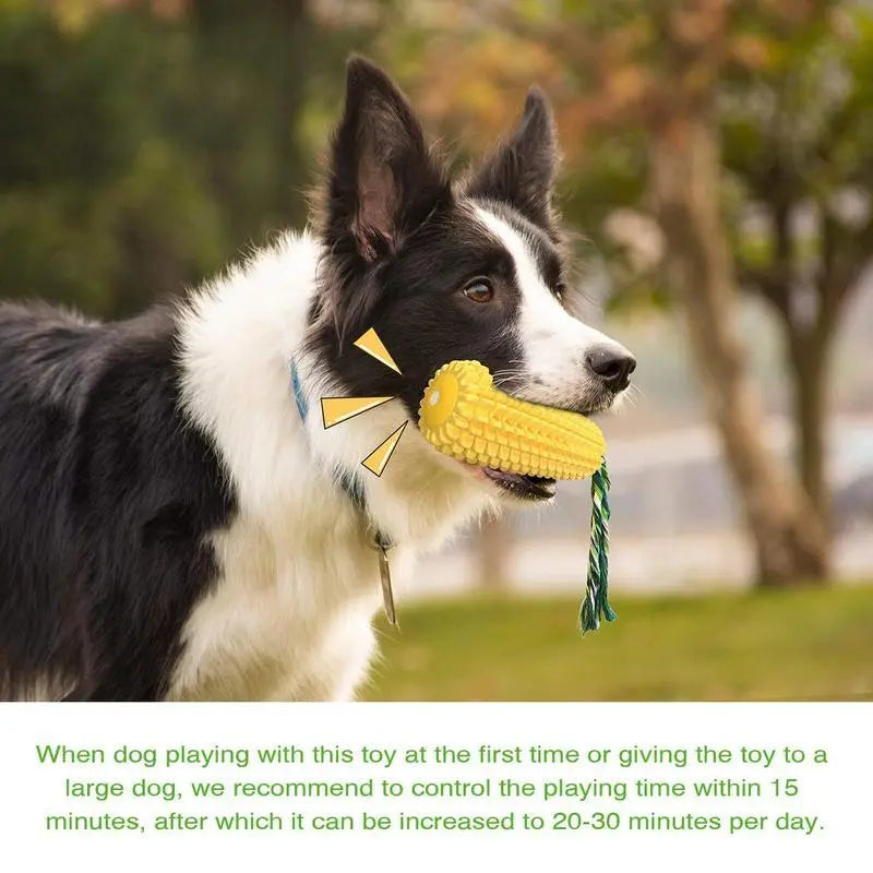PROKEl Dog Chew Toys Corn Stick Toy For Smal  MediumLarge Breed 5.8   Squeak Corn Stick Ropetoy KuroshiroOnline