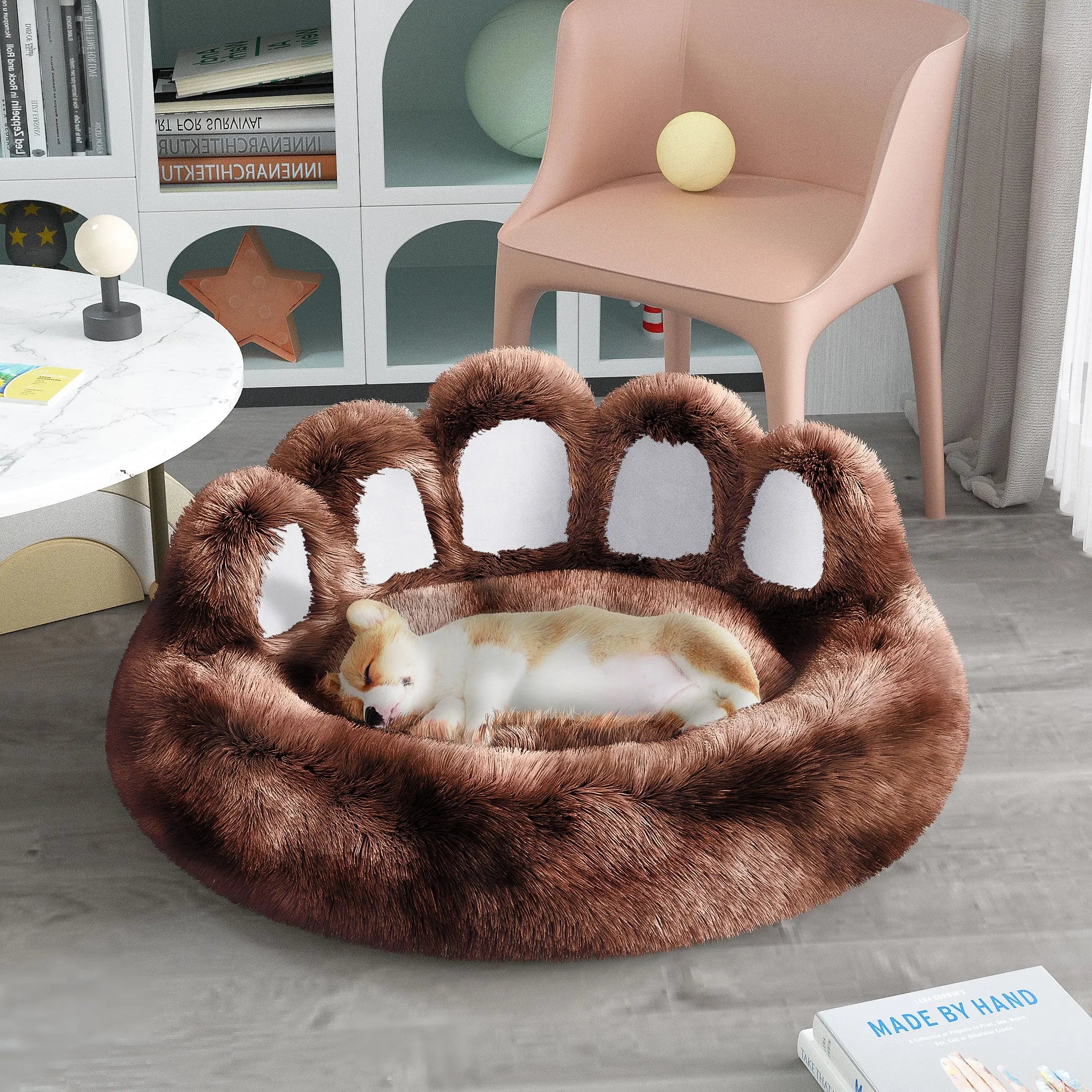 Cute Dog Bear Paw Shape Dog Bed, Dog Beds & Furniture For Small And Medium Dogs, Cozy Plush Cute Cat Beds For Indoor Cats KuroshiroOnline