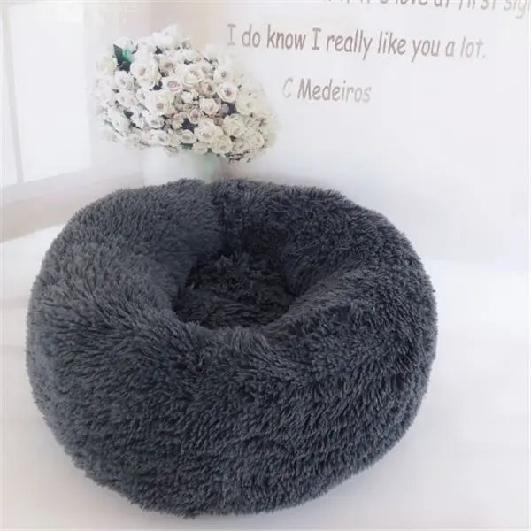 Round Long Hairy Autumn And Winter Nest Pad Cat Mattress KuroshiroOnline