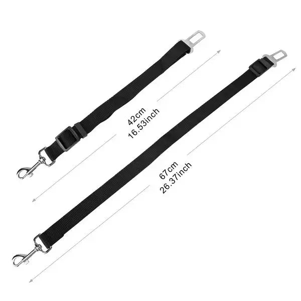 2Pcs Pet Dog Seat Belt Leash Adjustable Pet Dog Cat Safety Leads Harness KuroshiroOnline