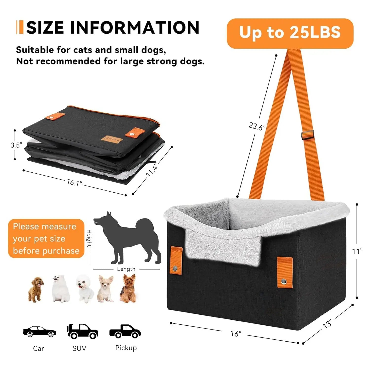 Portable Dog Car Seat KuroshiroOnline