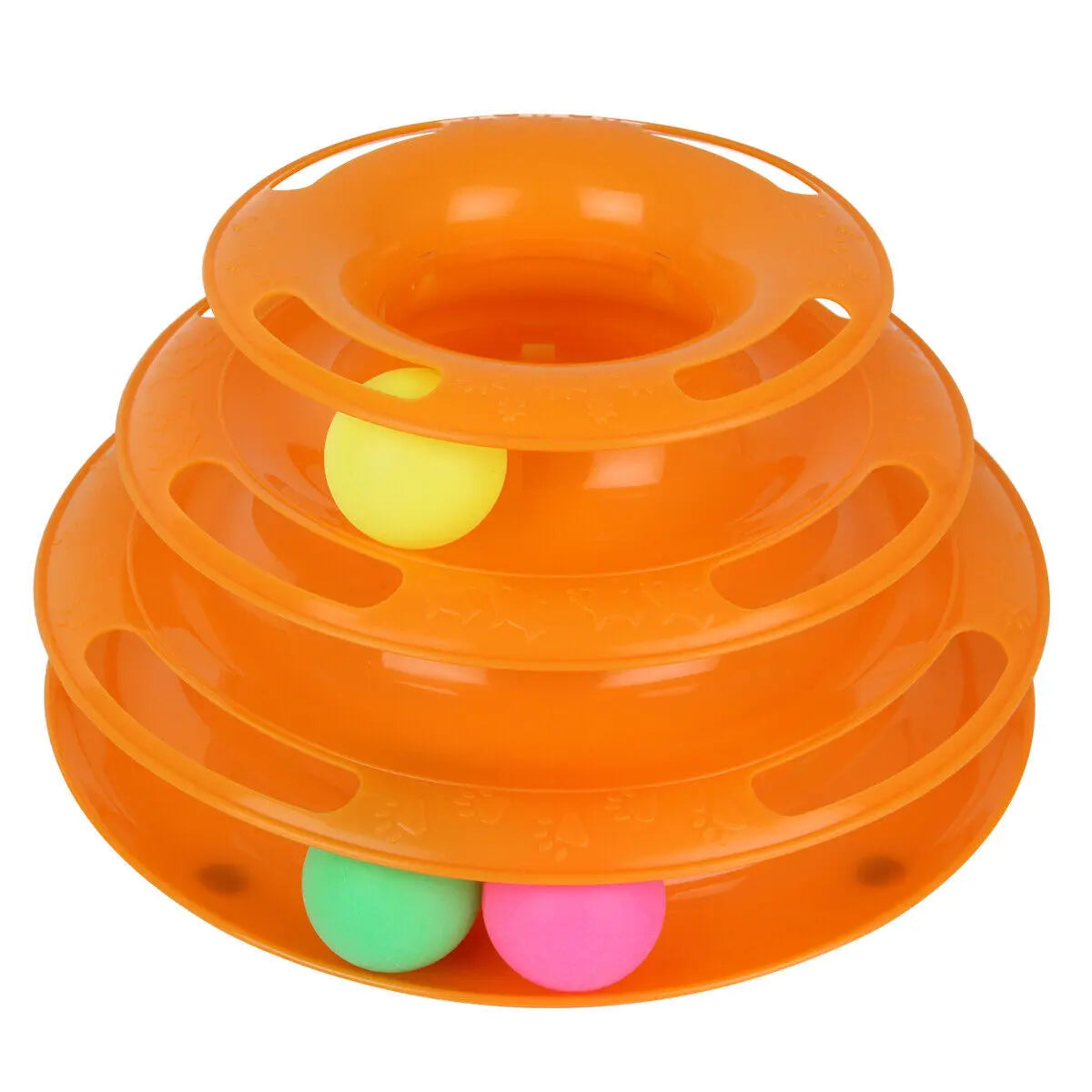 Pet Cat Crazy Ball Disk Interactive Toys Amusement Plate Trilaminar Funny Toy KuroshiroOnline