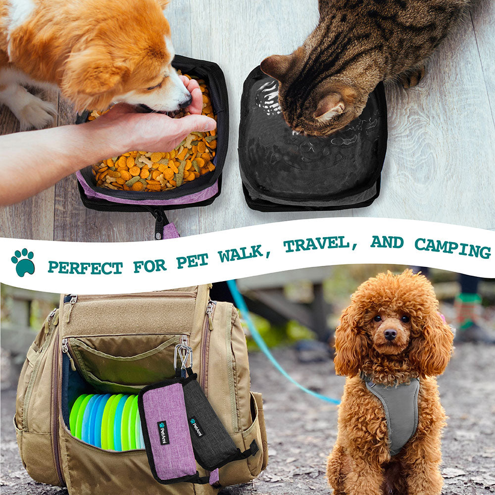 Travel Collapsible Dog Bowl Foldable Expand Water Dish for Pet Cat Food Hiking