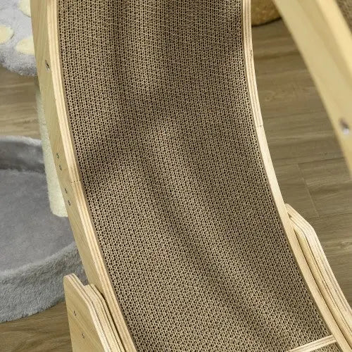 PawHut Cat Scratching Board, 4 Pack Cat Scratcher For Indoor Cats, Reversible Cat Scratching Post Replacement For Cat Wheel, Brown KuroshiroOnline