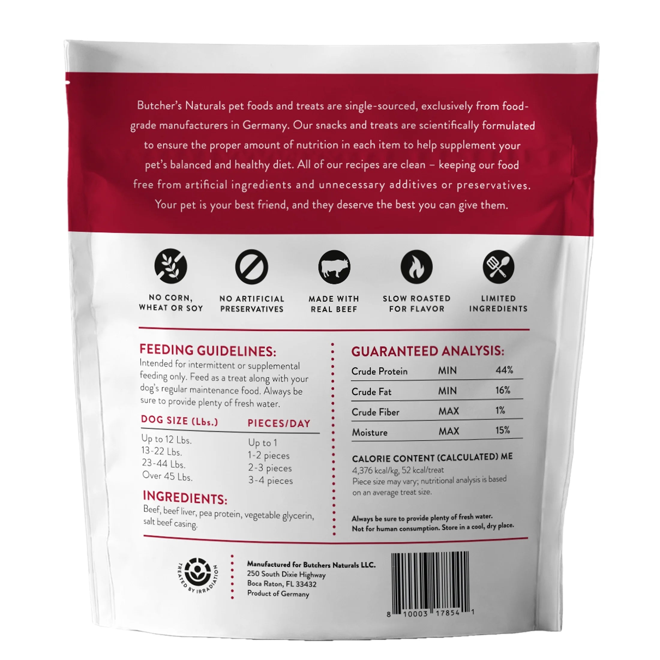 Beef Flavor Sausage Training Treats for Dogs, 10 Oz