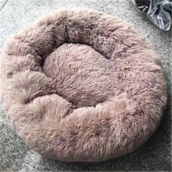 Round Long Hairy Autumn And Winter Nest Pad Cat Mattress KuroshiroOnline