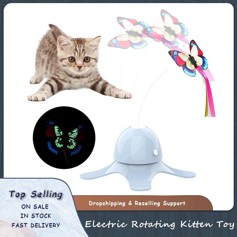 Cat Toys Funny Exercise Toy Electric Rotating Kitten Toys