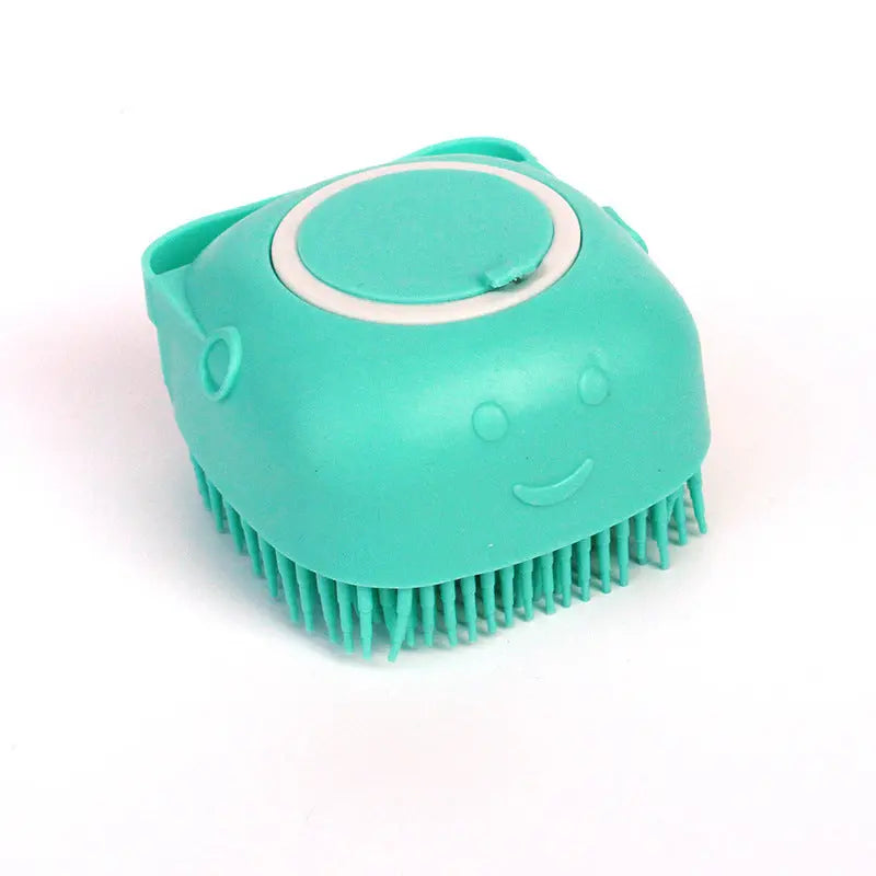 Silicone Dog Bath Massage Gloves Brush Pet Cat Bathroom Cleaning Tool Comb Brush For Dog Can Pour Shampoo Dog Grooming Supplies KuroshiroOnline