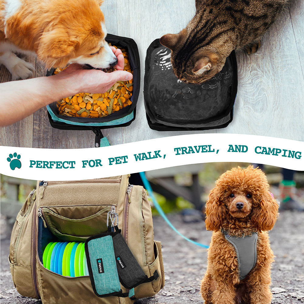 Travel Collapsible Dog Bowl Foldable Expand Water Dish for Pet Cat Food Hiking
