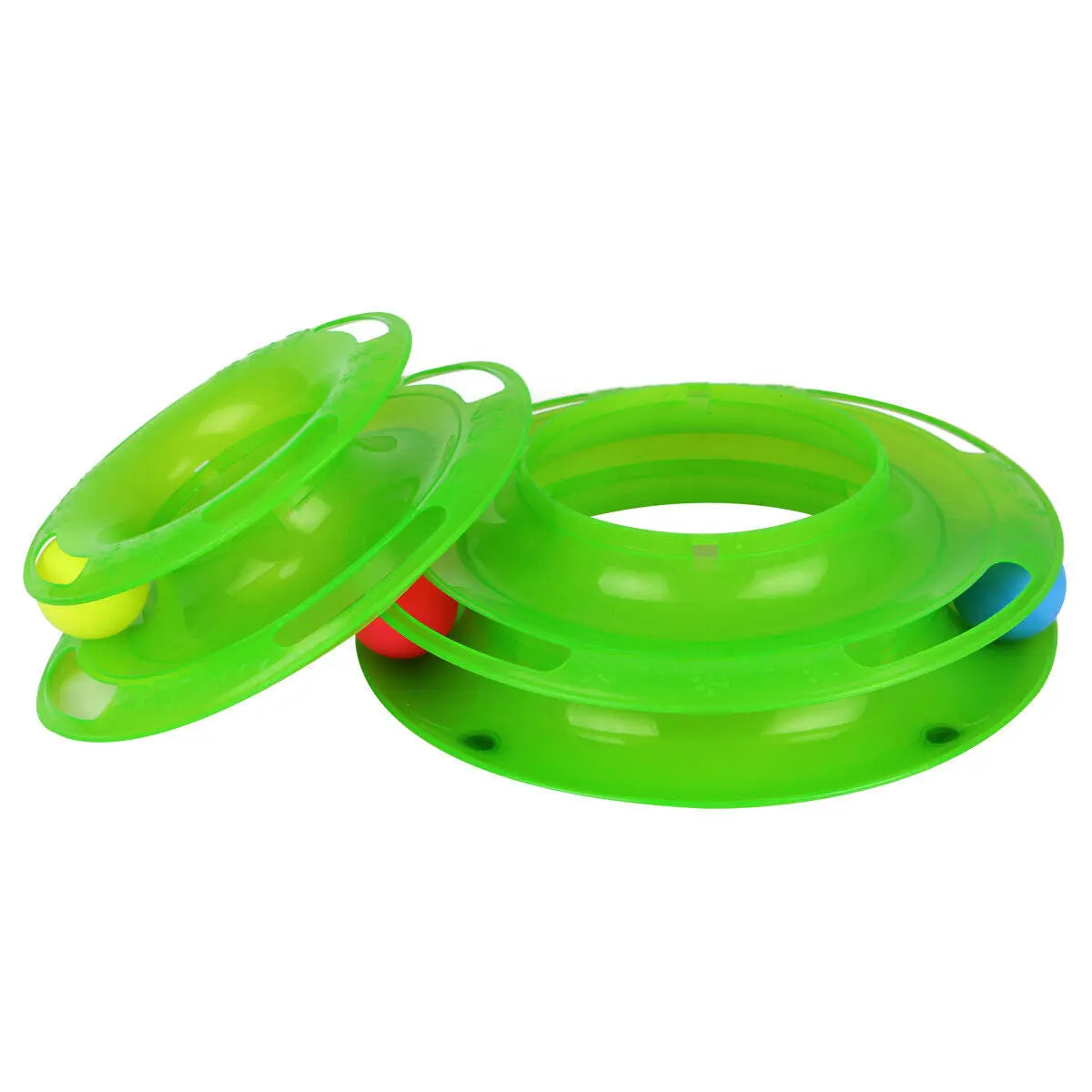 Pet Cat Crazy Ball Disk Interactive Toys Amusement Plate Trilaminar Funny Toy KuroshiroOnline