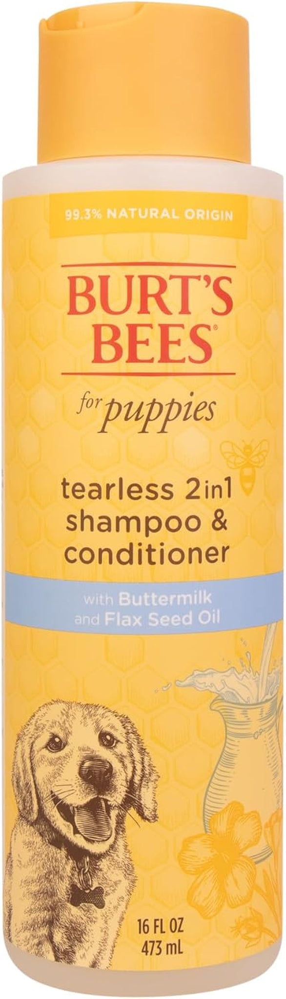 Tear Free Puppy Shampoo and Conditioner - Tearless Dog Wash for Puppies, Pet Grooming Supplies, Gentle Dog Shampoo and Conditioner, Puppy Essentials for Easy Groom, 16 Fl Oz