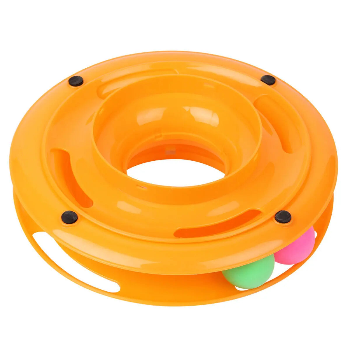 Pet Cat Crazy Ball Disk Interactive Toys Amusement Plate Trilaminar Funny Toy KuroshiroOnline