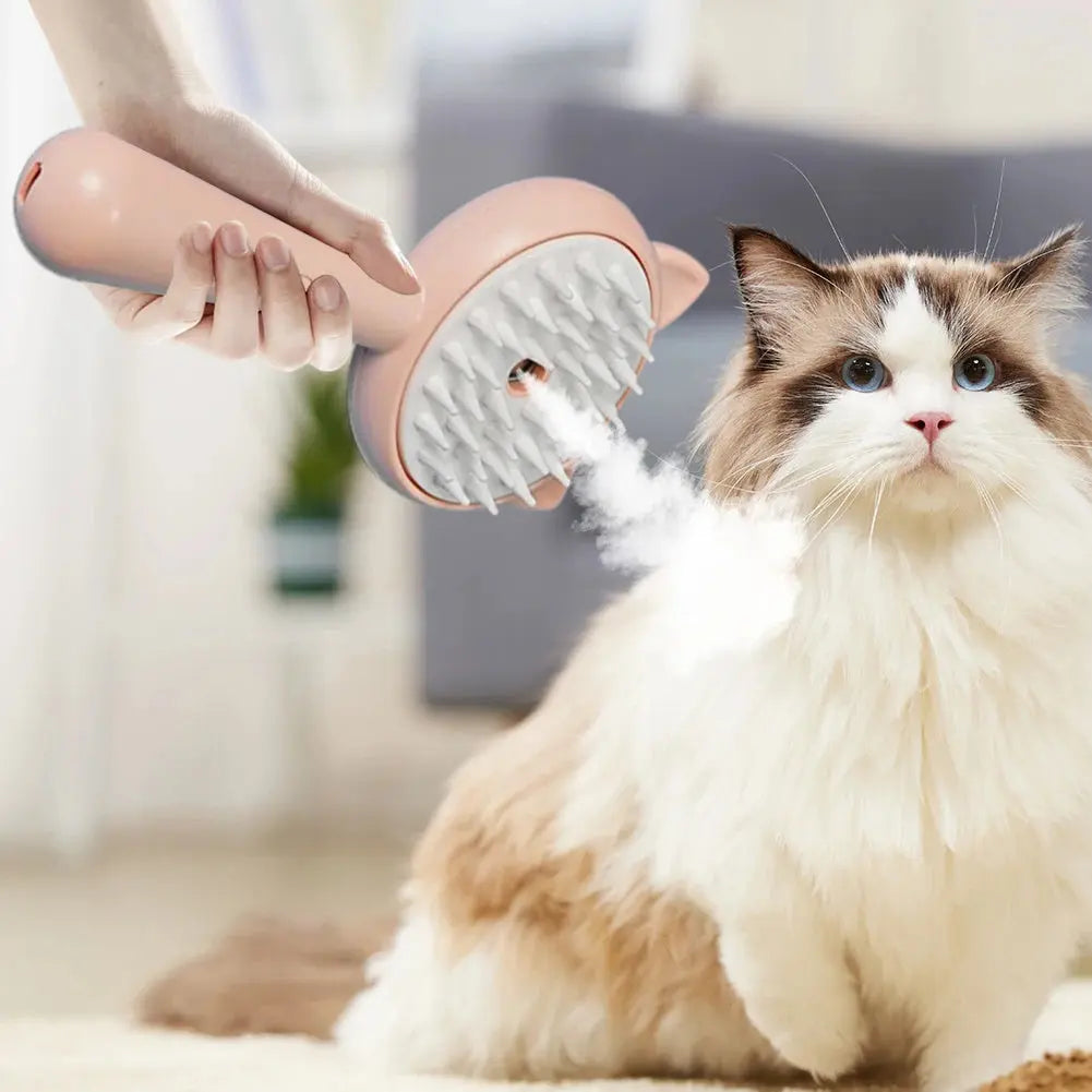 Hair Cleaning Brush With Mist Multifunctional Cat Grooming Brush Rechargeable Self Cleaning Slicker Brush For Pets Dogs & Catsb Pet Products KuroshiroOnline