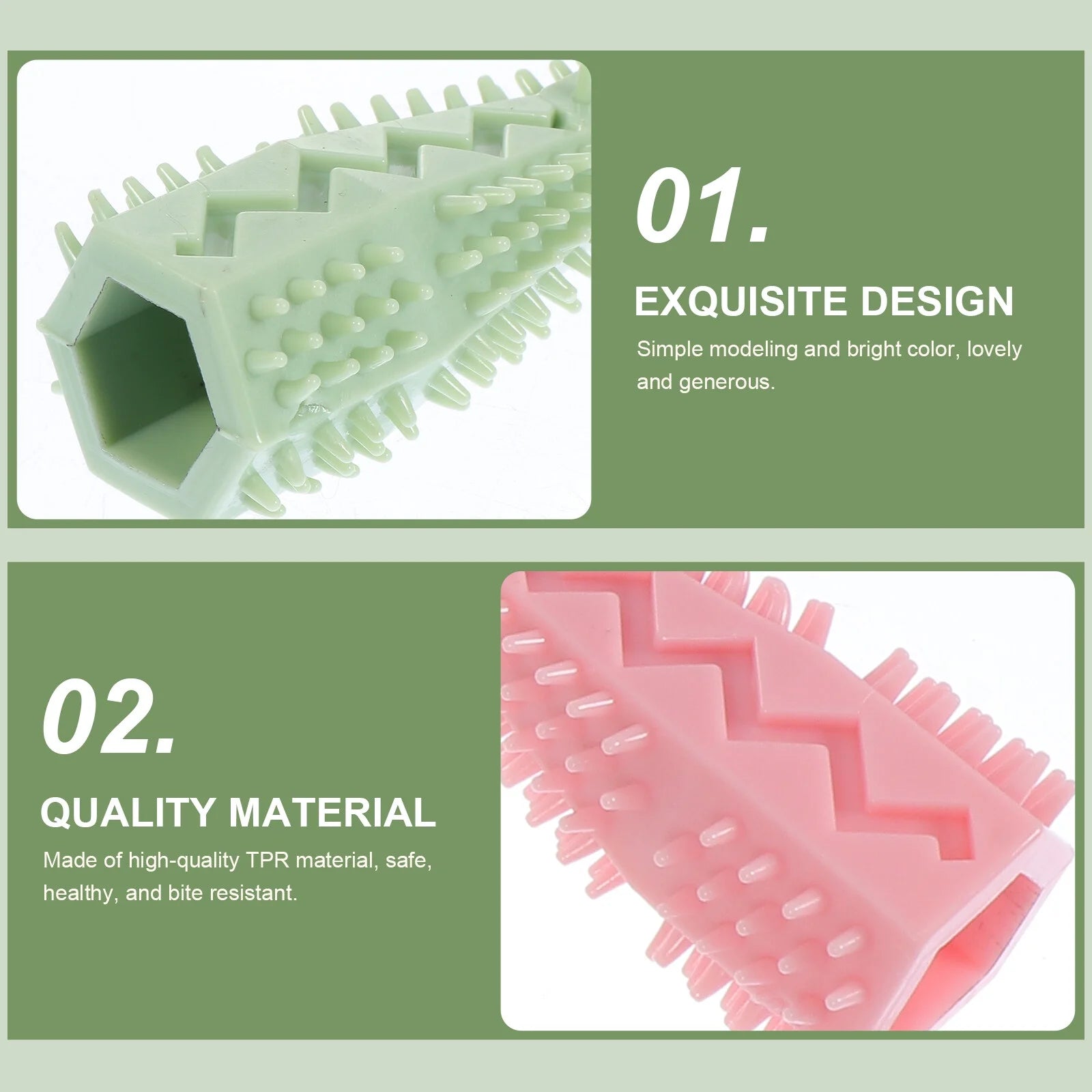 3Pcs Pet Chew Toys Portable