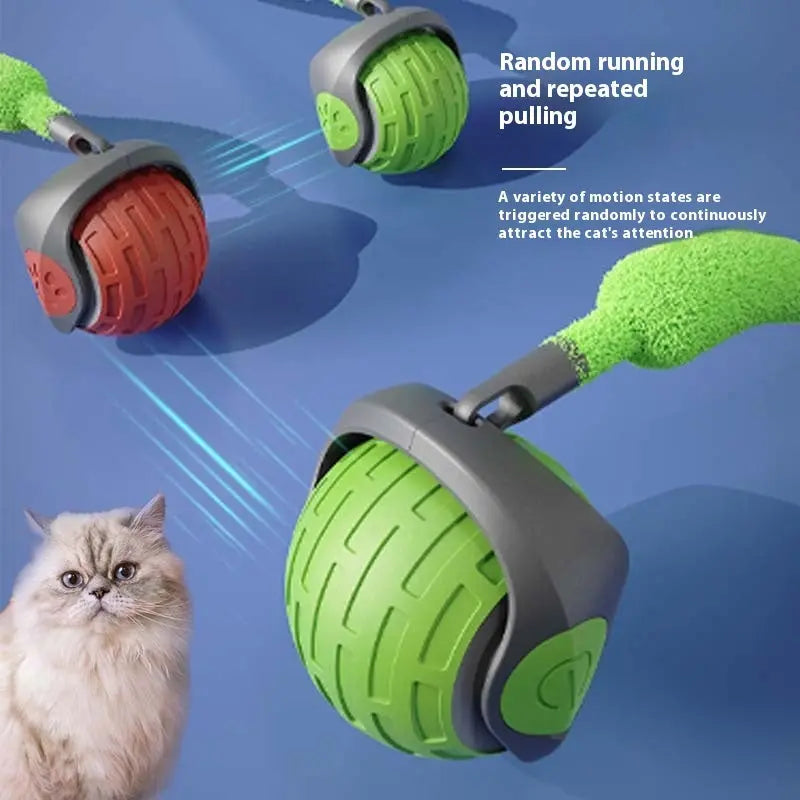 New Interactive Cat Toys Ball Auto Electric Rolling Ball Toys For Cat Kitty Pets Smart Automatic Teaser USB Rechargeable Cat Toy Pet Products KuroshiroOnline
