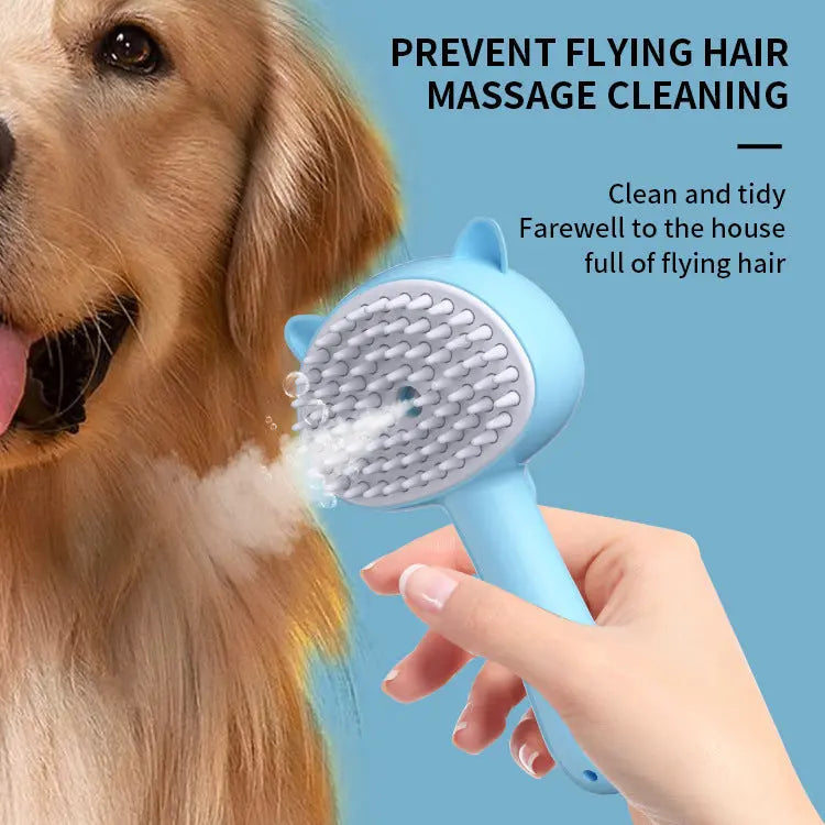 Hair Cleaning Brush With Mist Multifunctional Cat Grooming Brush Rechargeable Self Cleaning Slicker Brush For Pets Dogs & Catsb Pet Products KuroshiroOnline