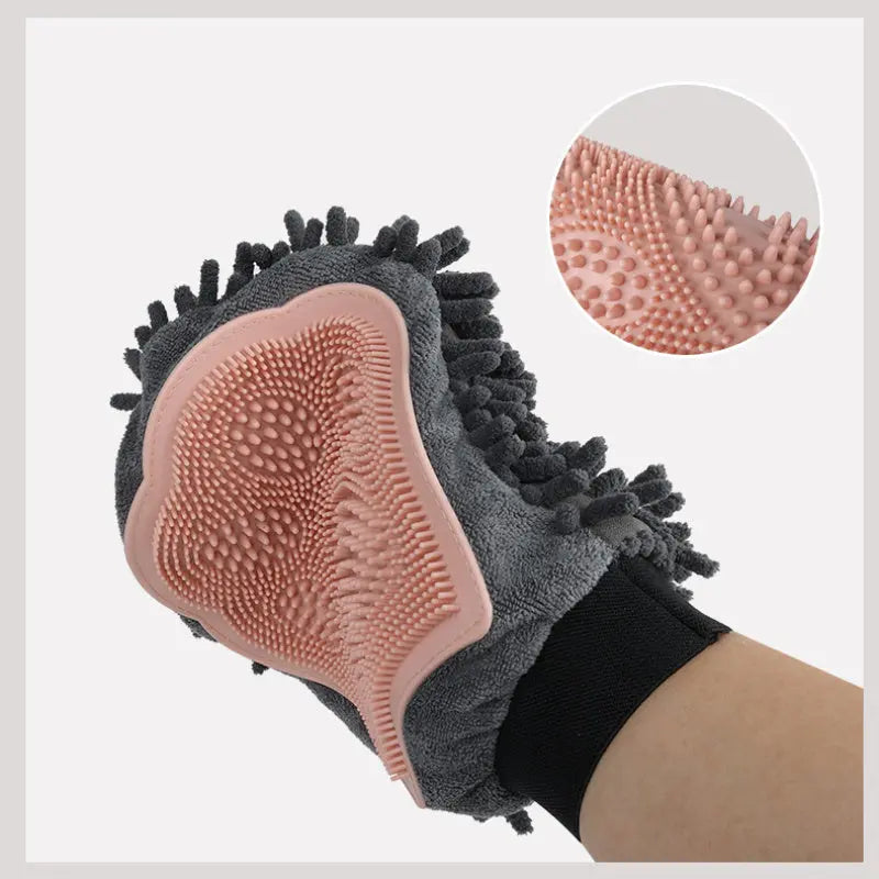 2-in-1 Pet Grooming Gloves KuroshiroOnline