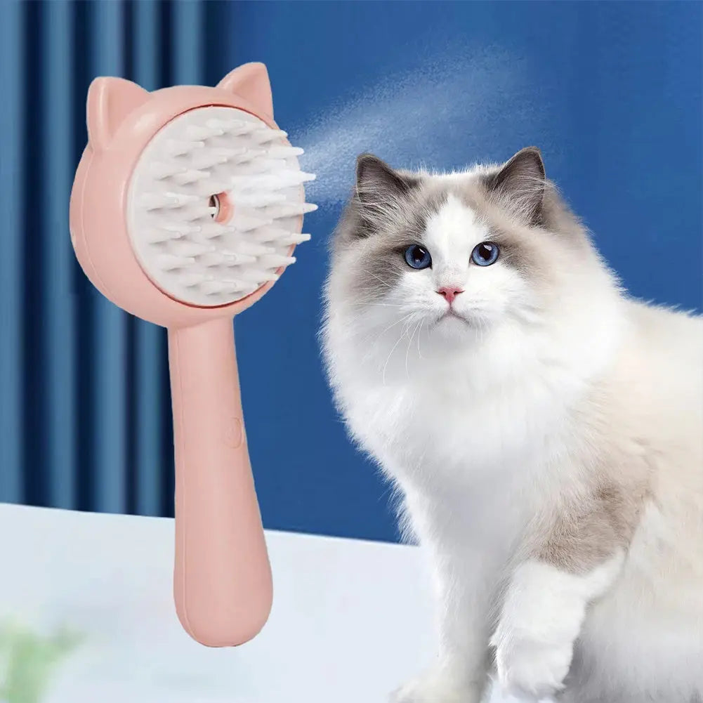 Hair Cleaning Brush With Mist Multifunctional Cat Grooming Brush Rechargeable Self Cleaning Slicker Brush For Pets Dogs & Catsb Pet Products KuroshiroOnline