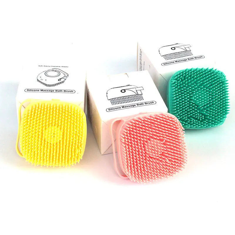 Silicone Dog Bath Massage Gloves Brush Pet Cat Bathroom Cleaning Tool Comb Brush For Dog Can Pour Shampoo Dog Grooming Supplies KuroshiroOnline